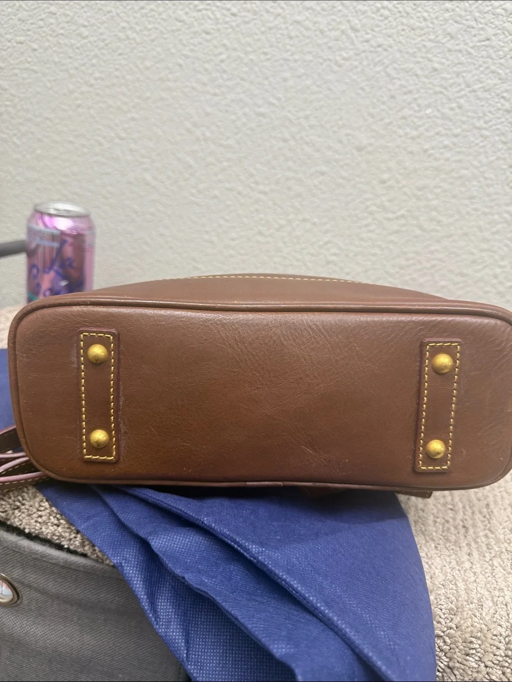 Dooney & Bourke Chocolate Brown Leather Dome Backpack